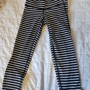 Striped Black and White Leggings